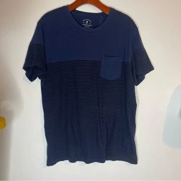 Cactus Man Shirts | Cactus Man Men's Dark Blue Striped Shirt Size M | Color: Blue | Size: M | Ageminisshop's Closet